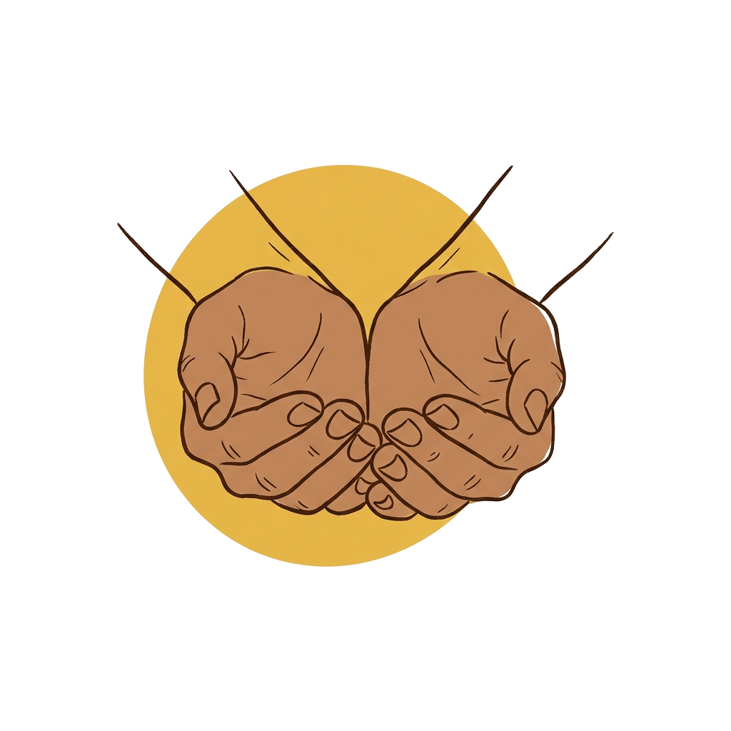 carbs portion gesture: a cupped handful