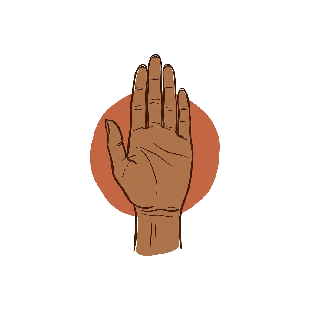 protein portion gesture: your palm